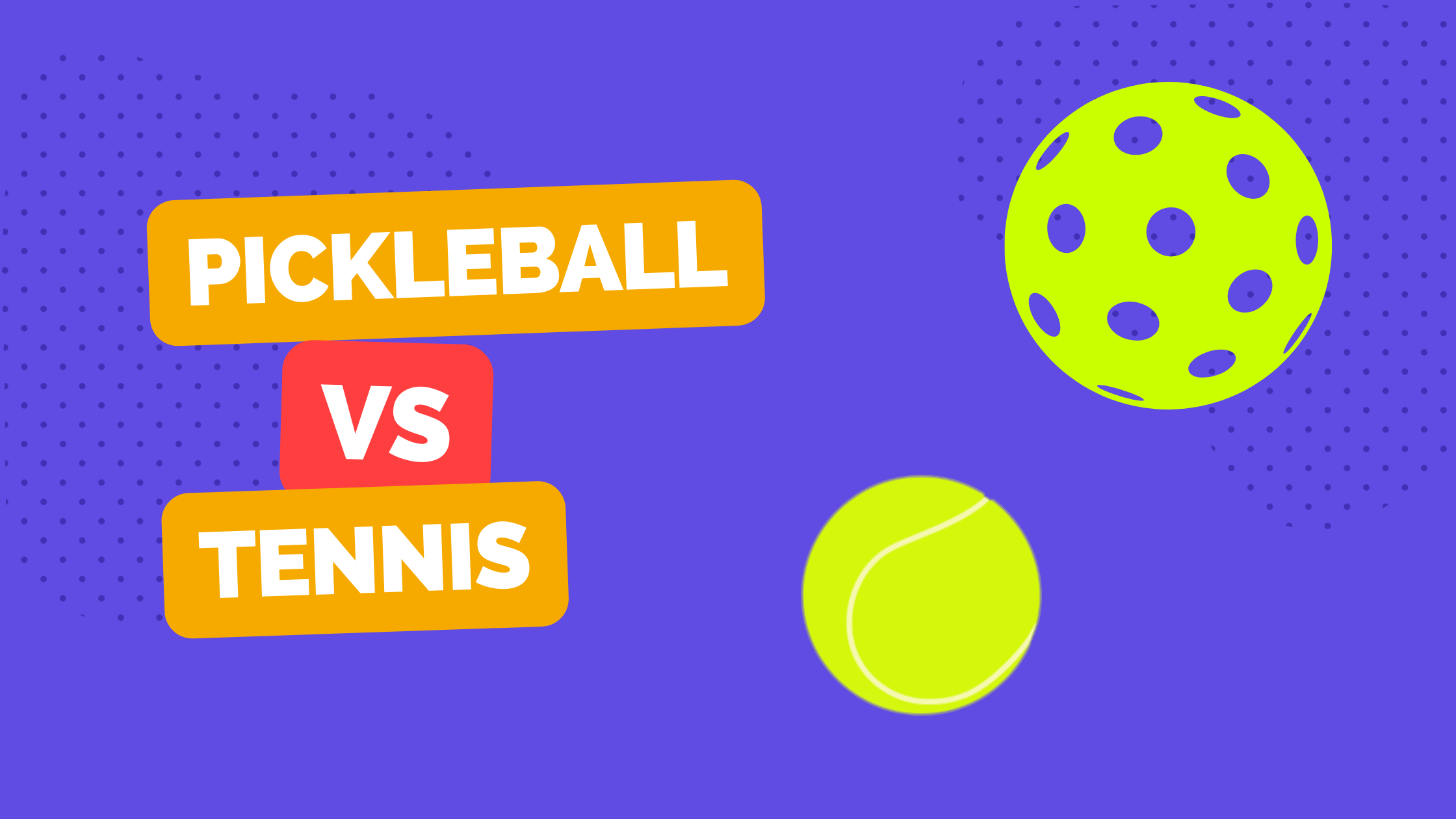 Header showing the difference between pickleball vs tennis